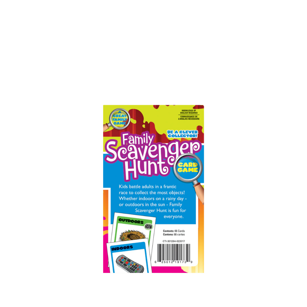 Family Scavenger Hunt Card Game