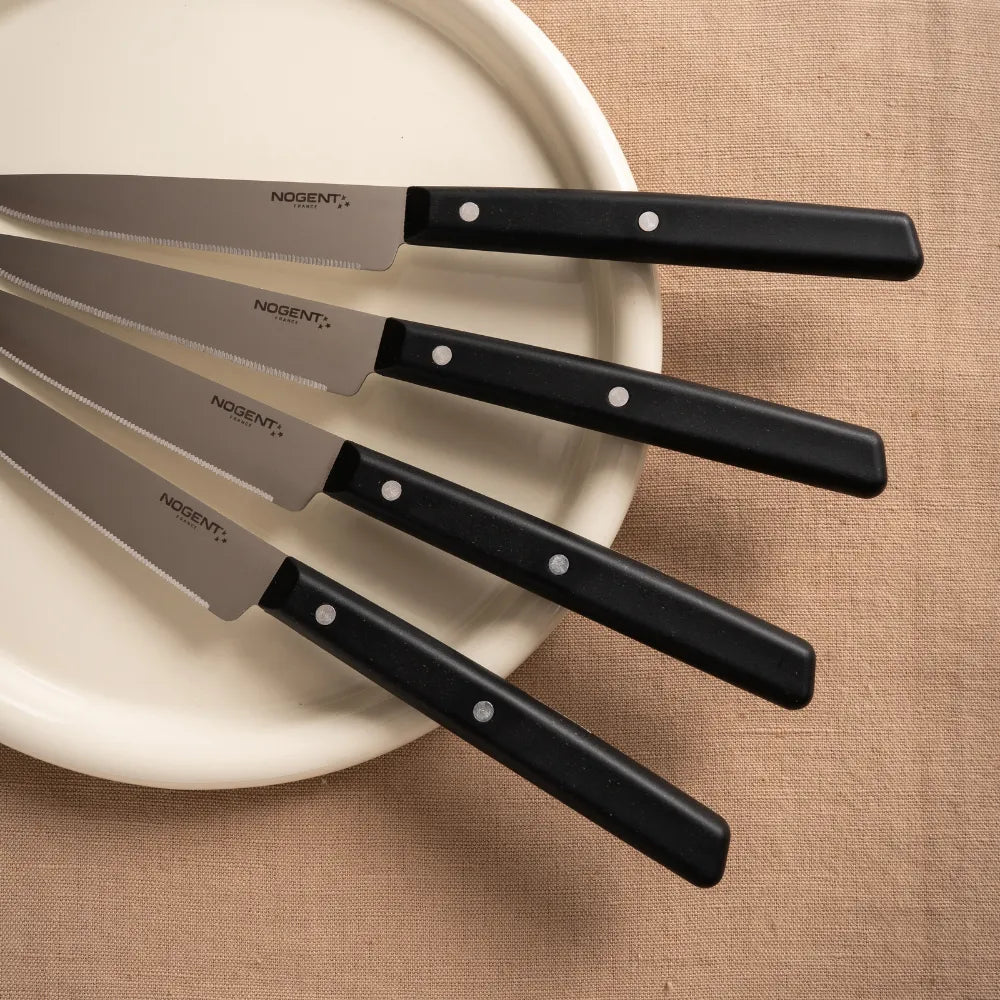 Nogent Silhouette Steak Knives Black