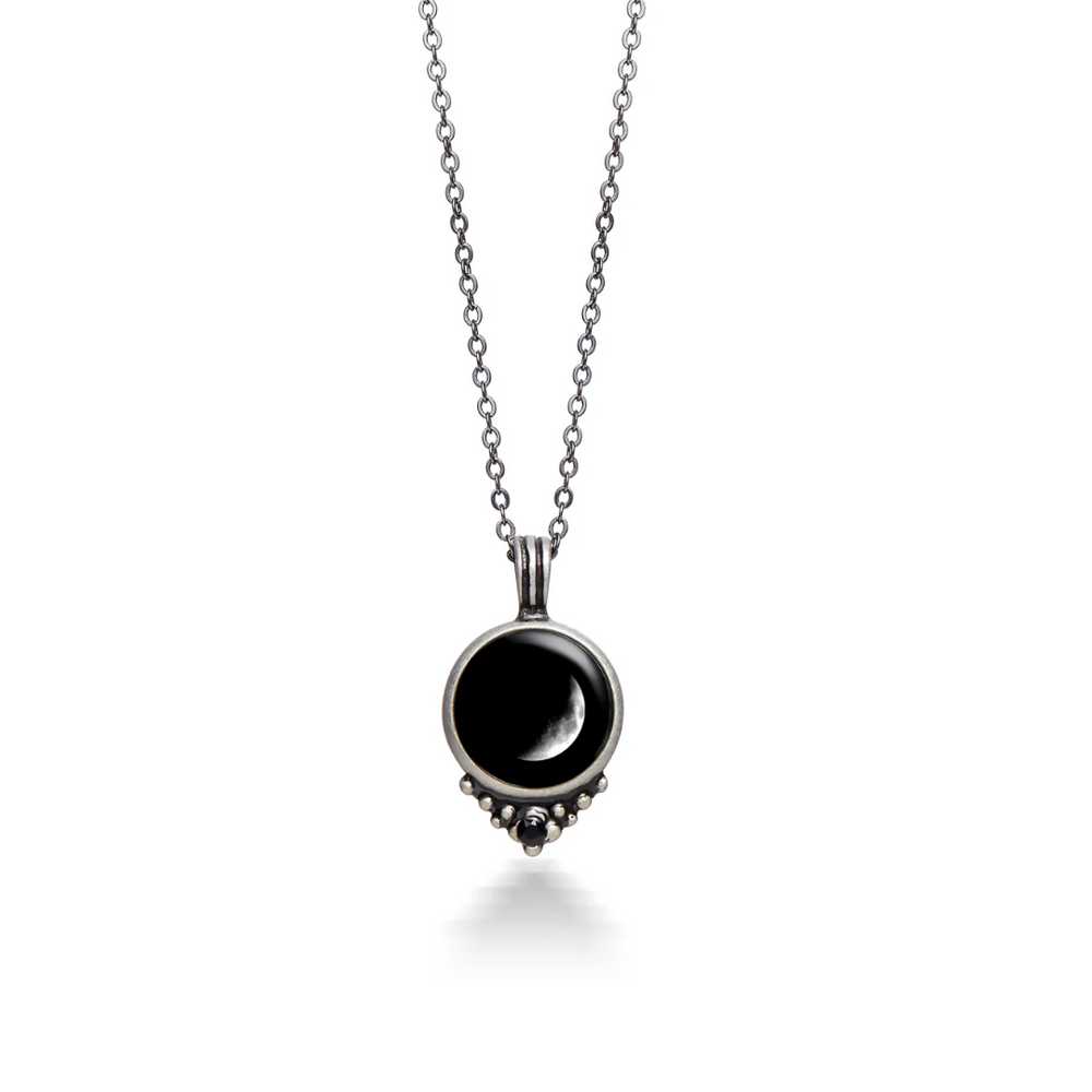 Moonglow Classic Black Swarovski Necklace