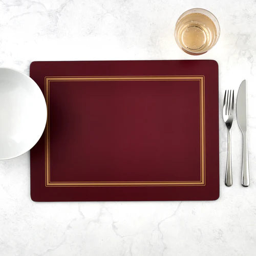 Classic Burgundy Placemats - Set of 4