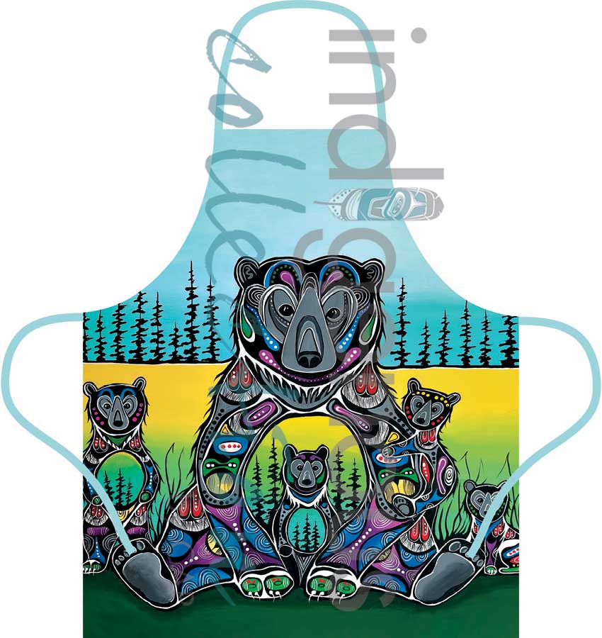Indigenous Art Apron - Bear Medicine