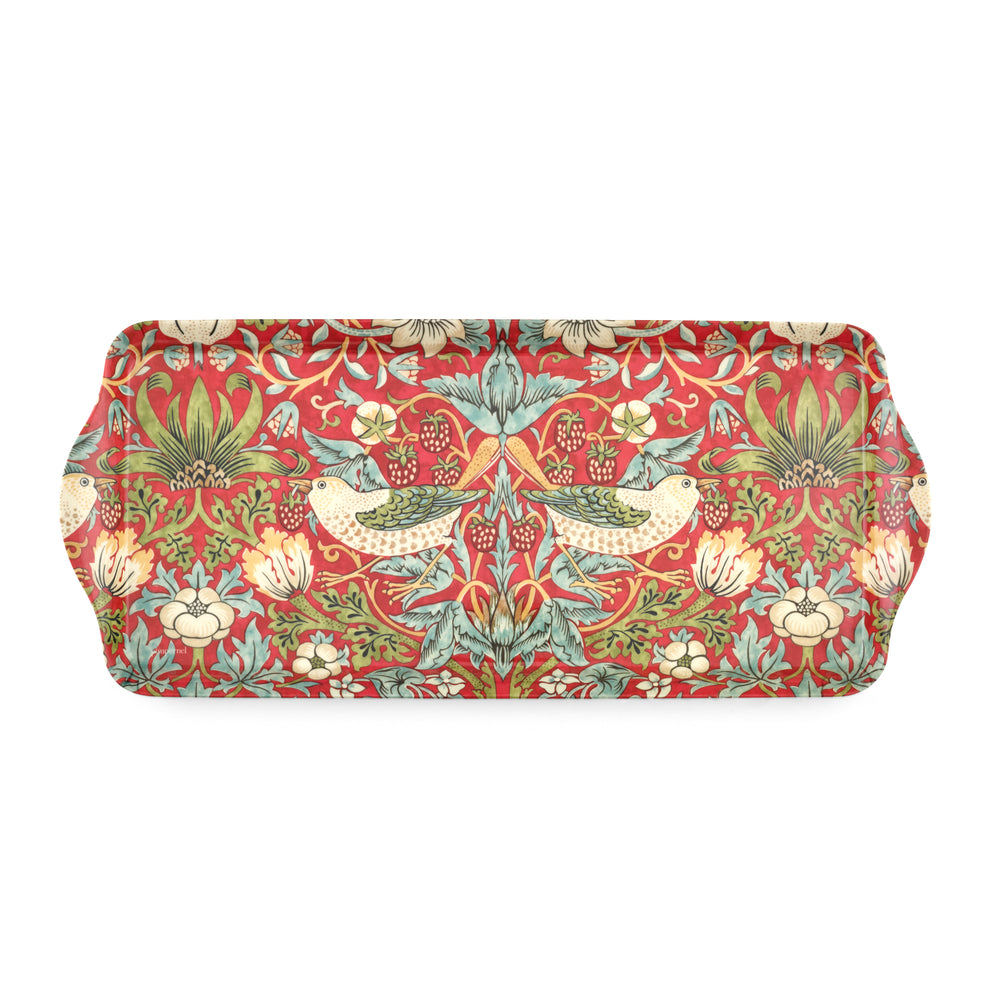 Strawberry Thief Red Sandwich Tray