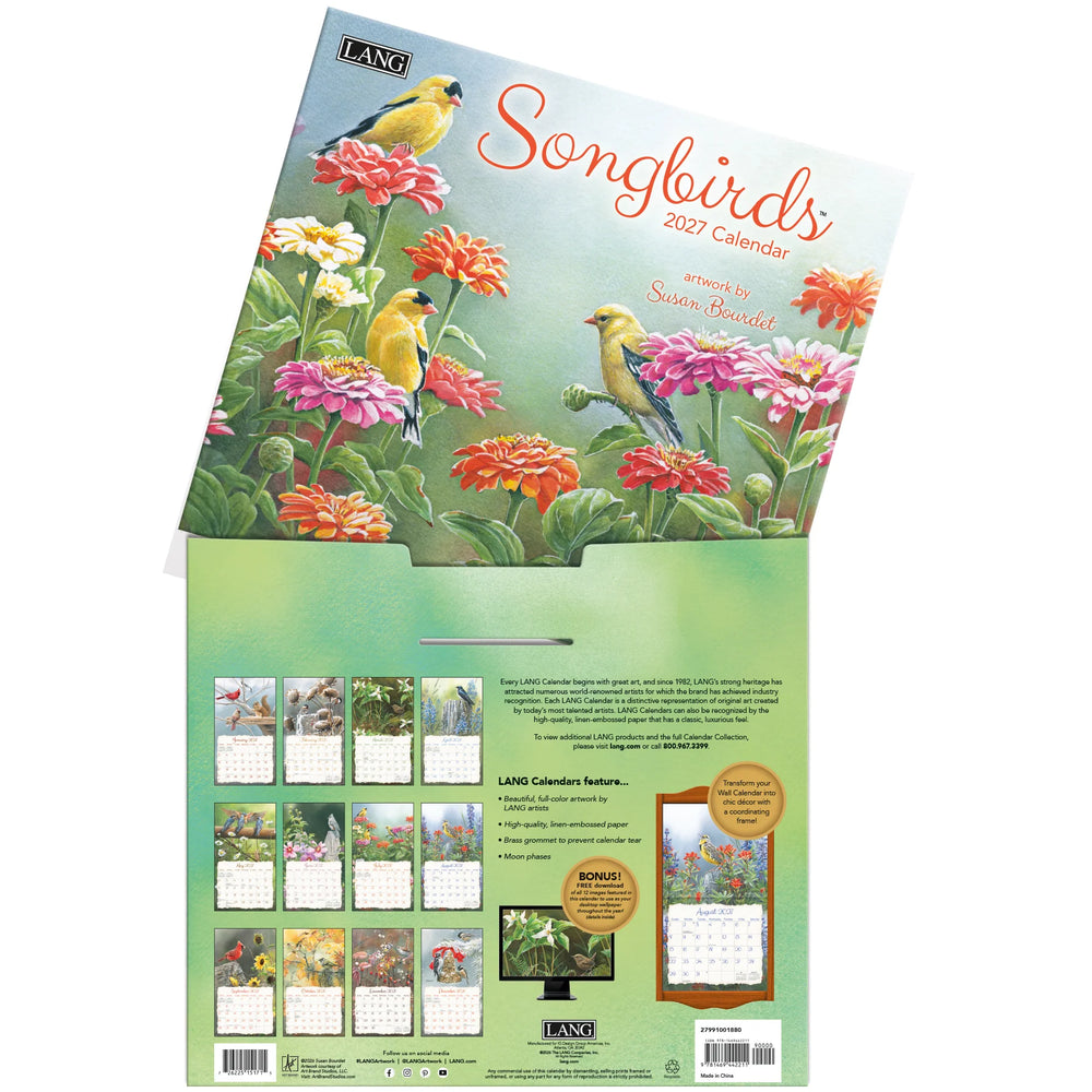 Lang Calendar 2027 - Songbirds