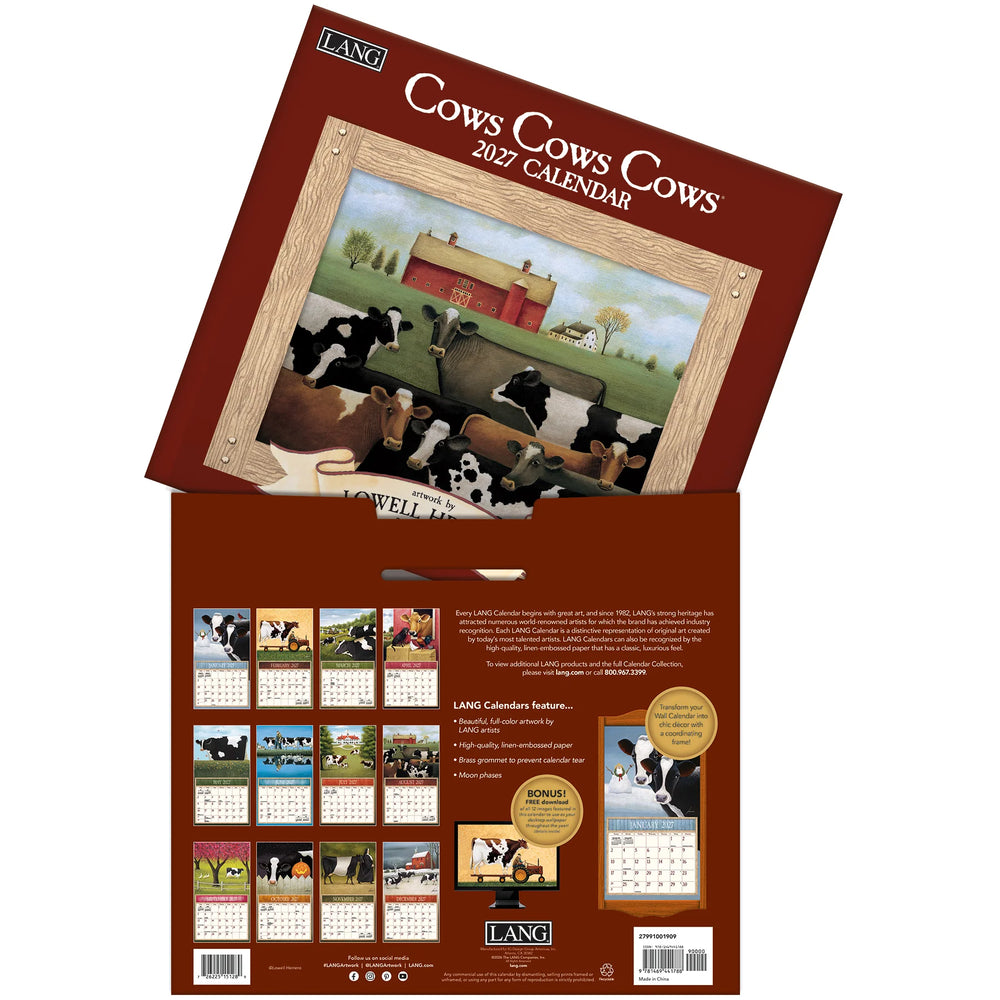 Lang Calendar 2027 - Cows Cows Cows