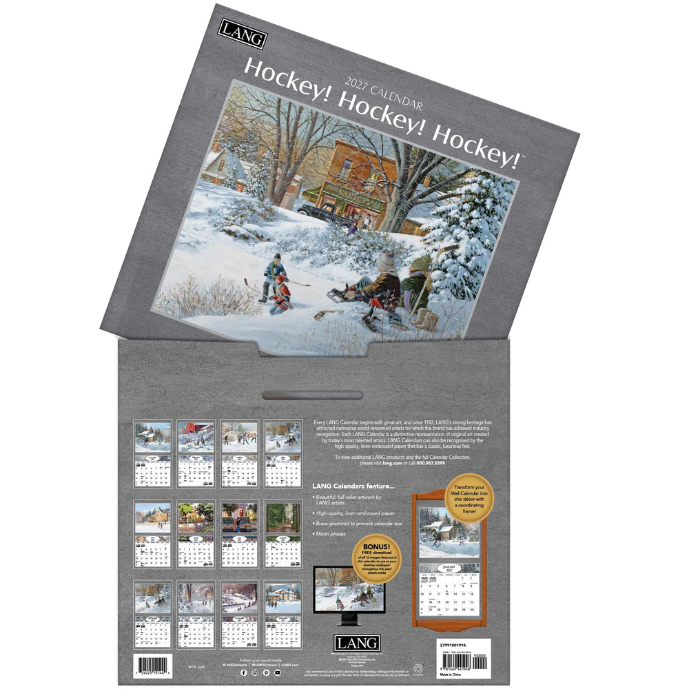 Lang Calendar 2027 - Hockey Hockey Hockey