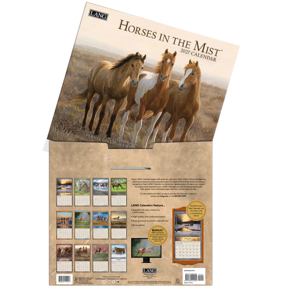Lang Calendar 2027 - Horses in the Mist