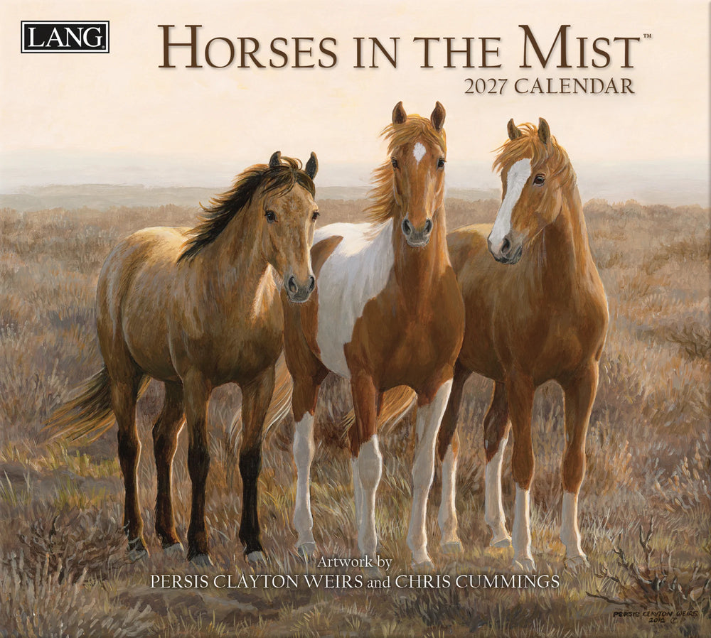 Lang Calendar 2027 - Horses in the Mist