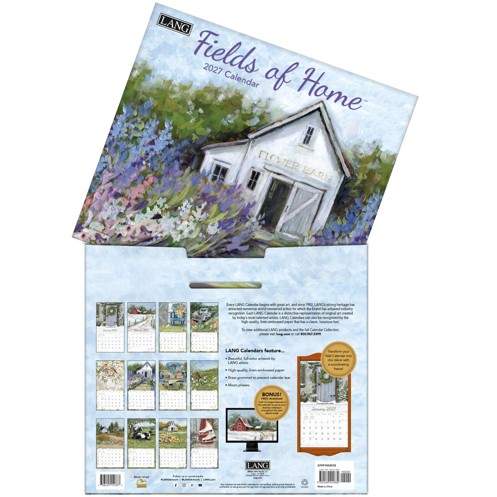 Lang Calendar 2027 - Fields of Home