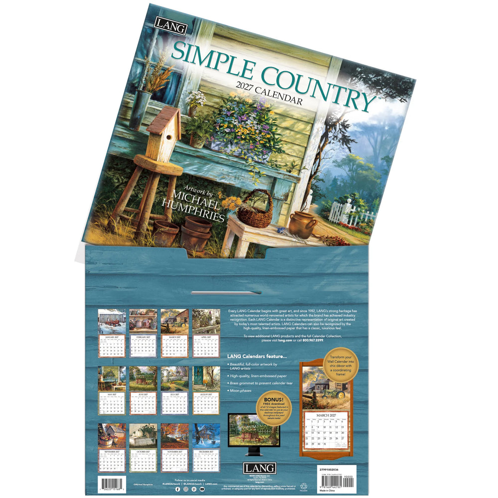 Lang Calendar 2027 - Simple Country