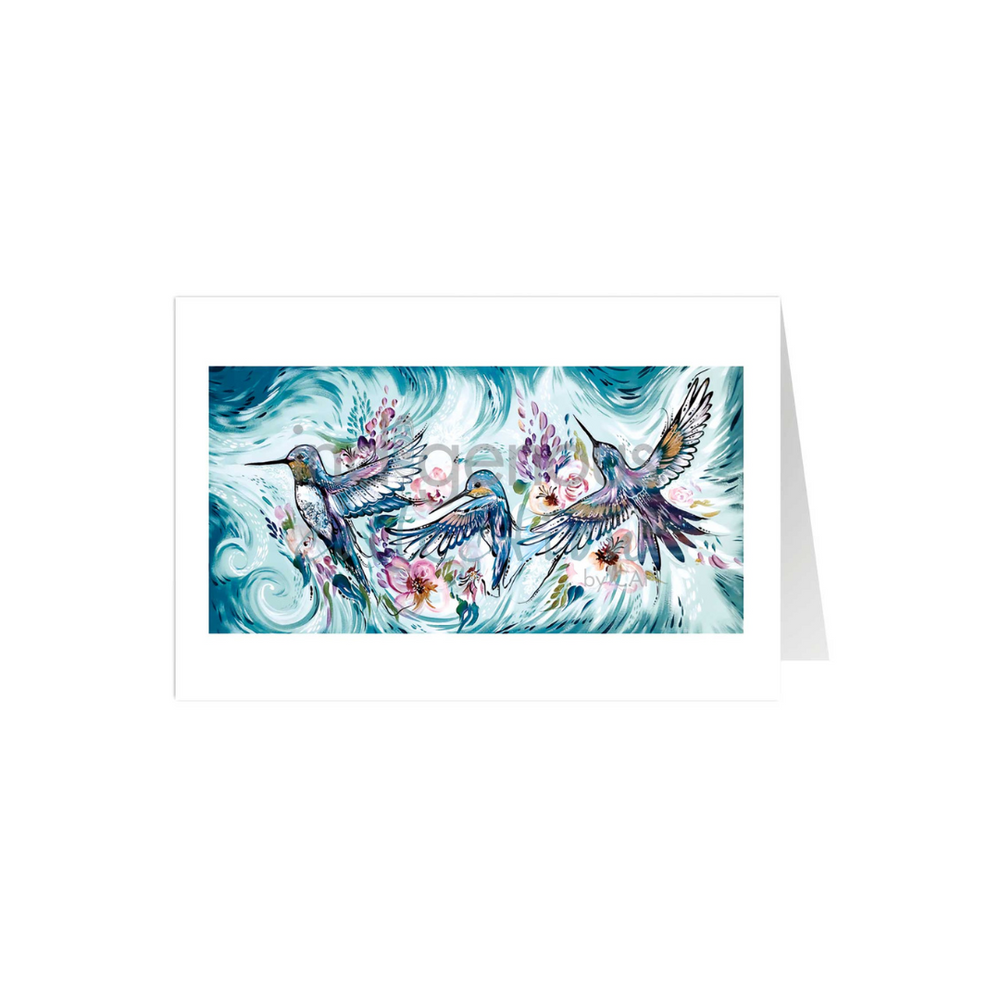 Indigenous Art Card - Dance of the Hummingbird