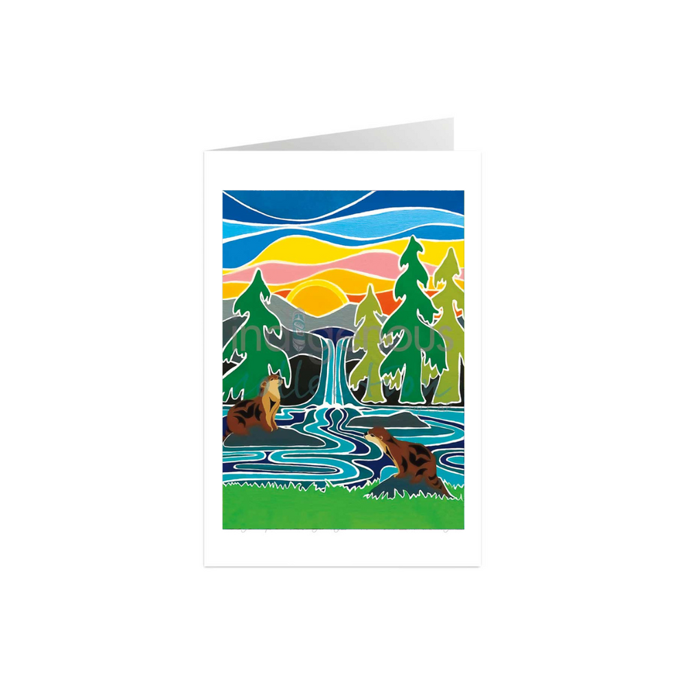 Indigenous Art Card - Otter Be Fun