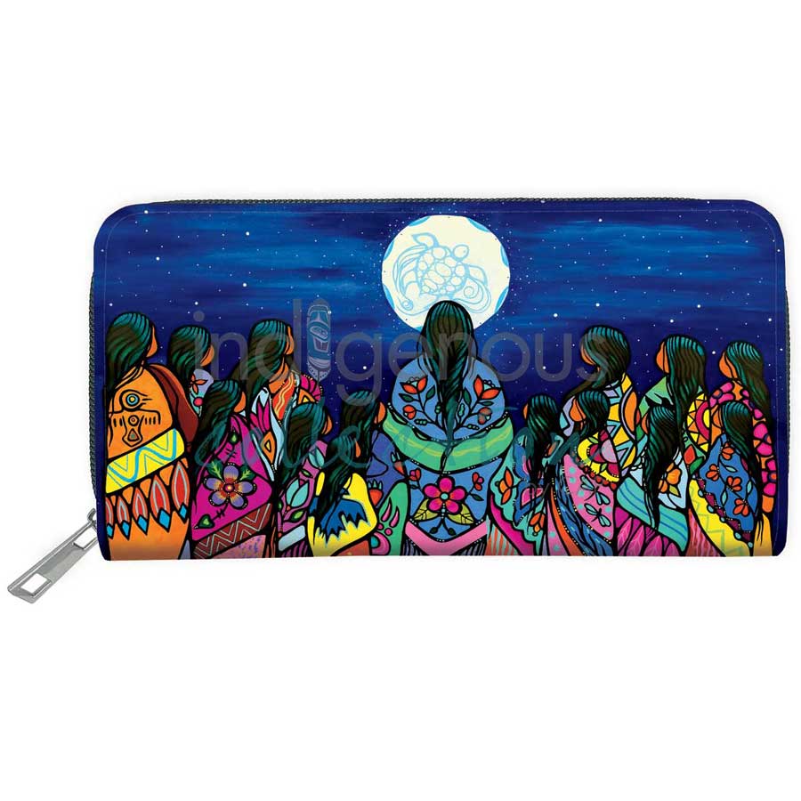 Indigenous Art Wallet Full Moon Ceremony