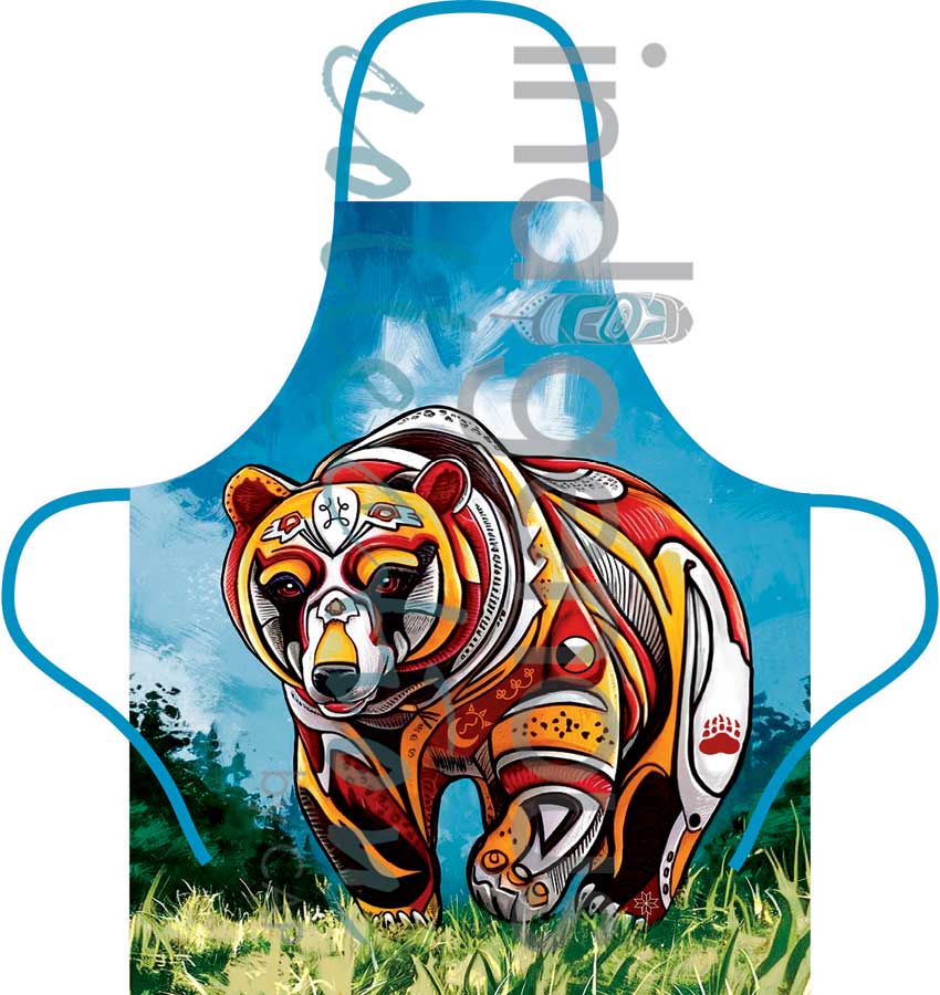 Indigenous Art Apron - Spirit Bear