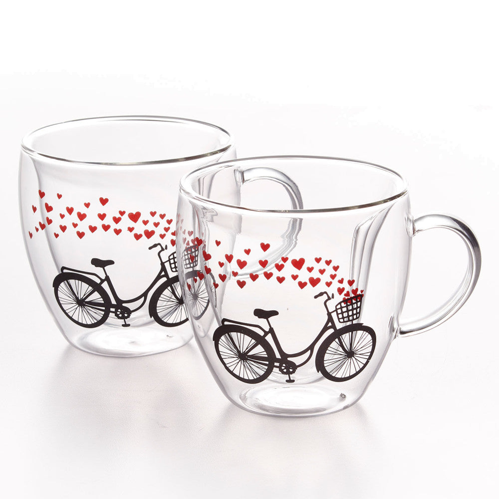 The Double Wall Sweetheart Coffee Mug 250 ml, Set of 2