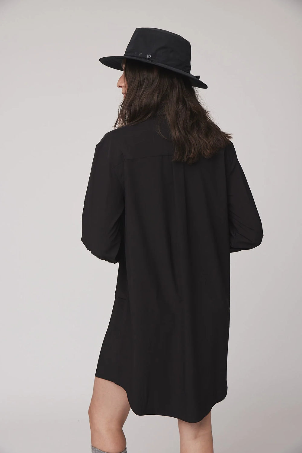 Tilley: Tech Slk Shirt Dress Black