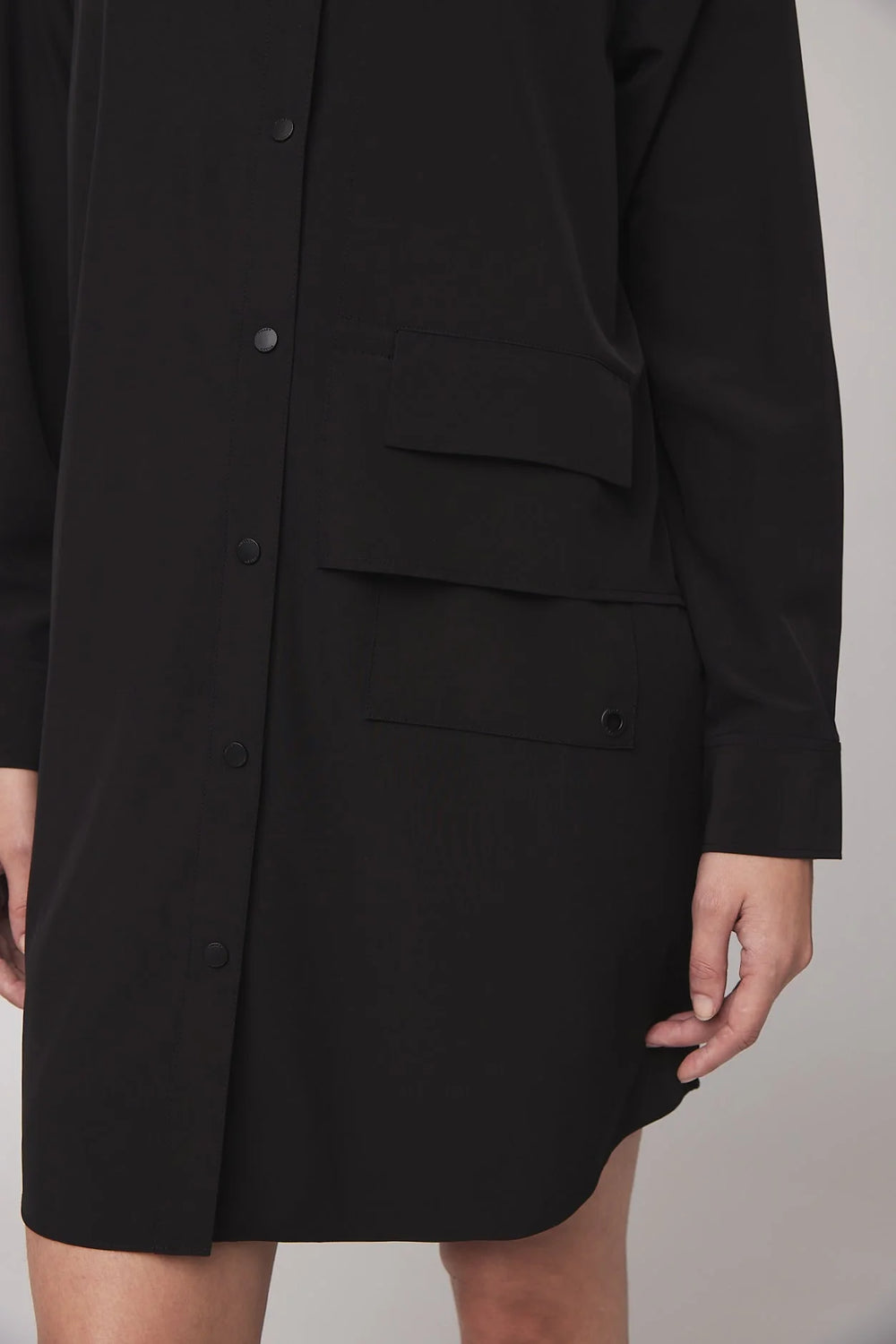 Tilley: Tech Slk Shirt Dress Black