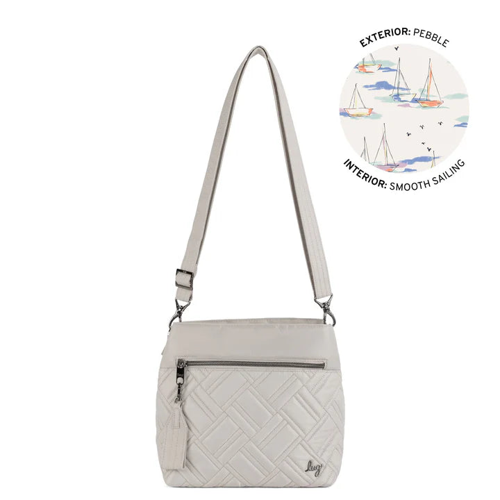 Lug Taupe Double Dip Crossbody - Pebble