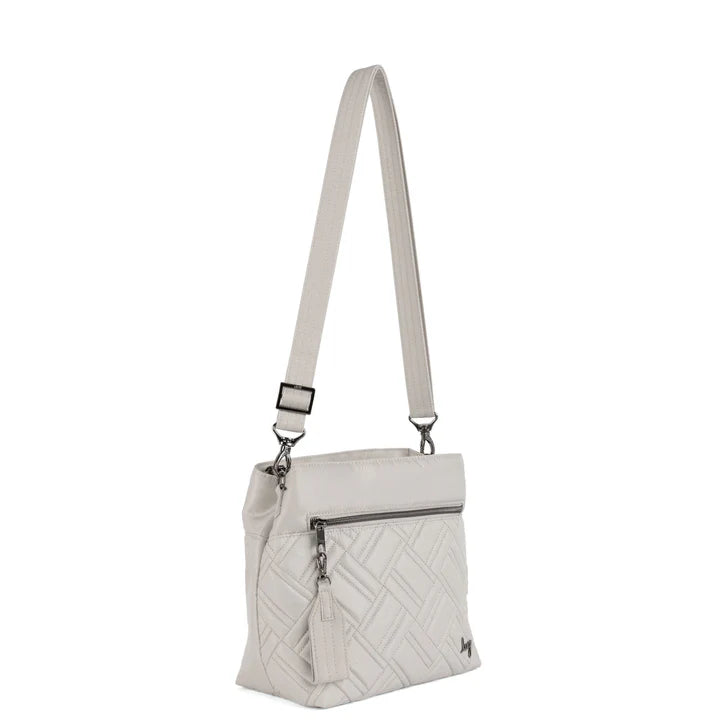 Lug Taupe Double Dip Crossbody - Pebble