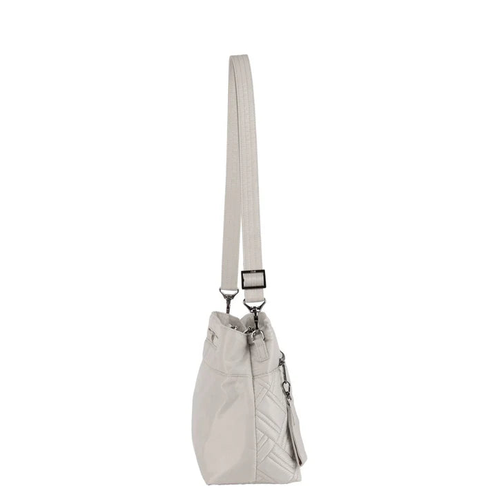 Lug Taupe Double Dip Crossbody - Pebble