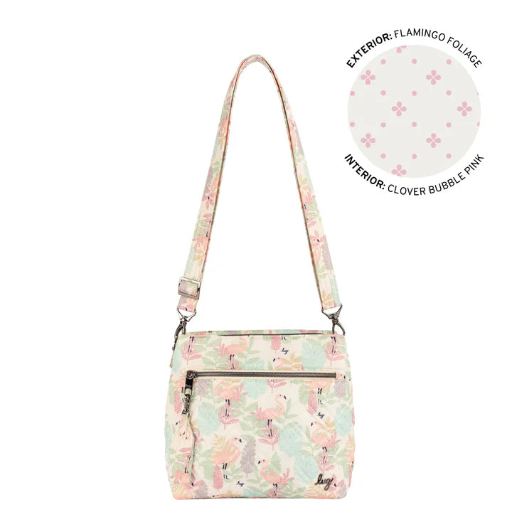 Lug Taupe Double Dip Crossbody - Flamingo Foliage