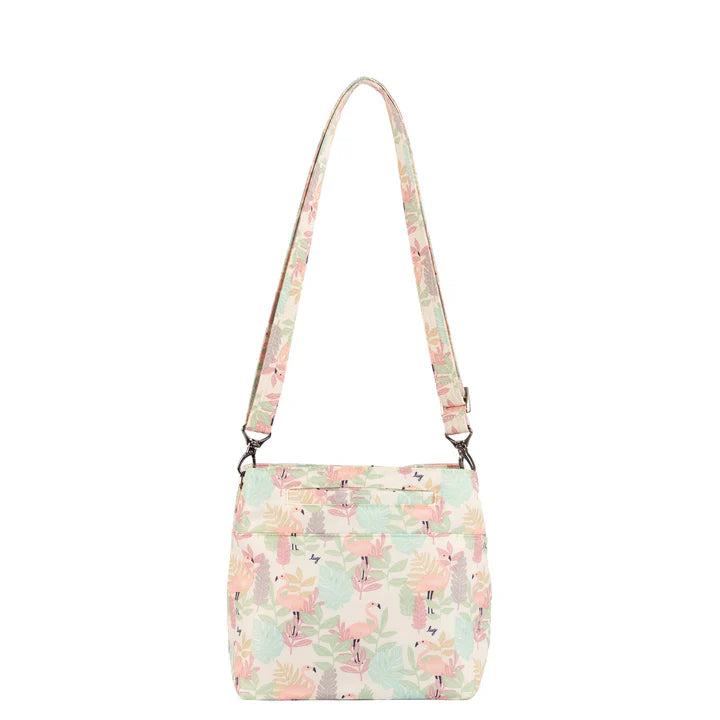 Lug Taupe Double Dip Crossbody - Flamingo Foliage