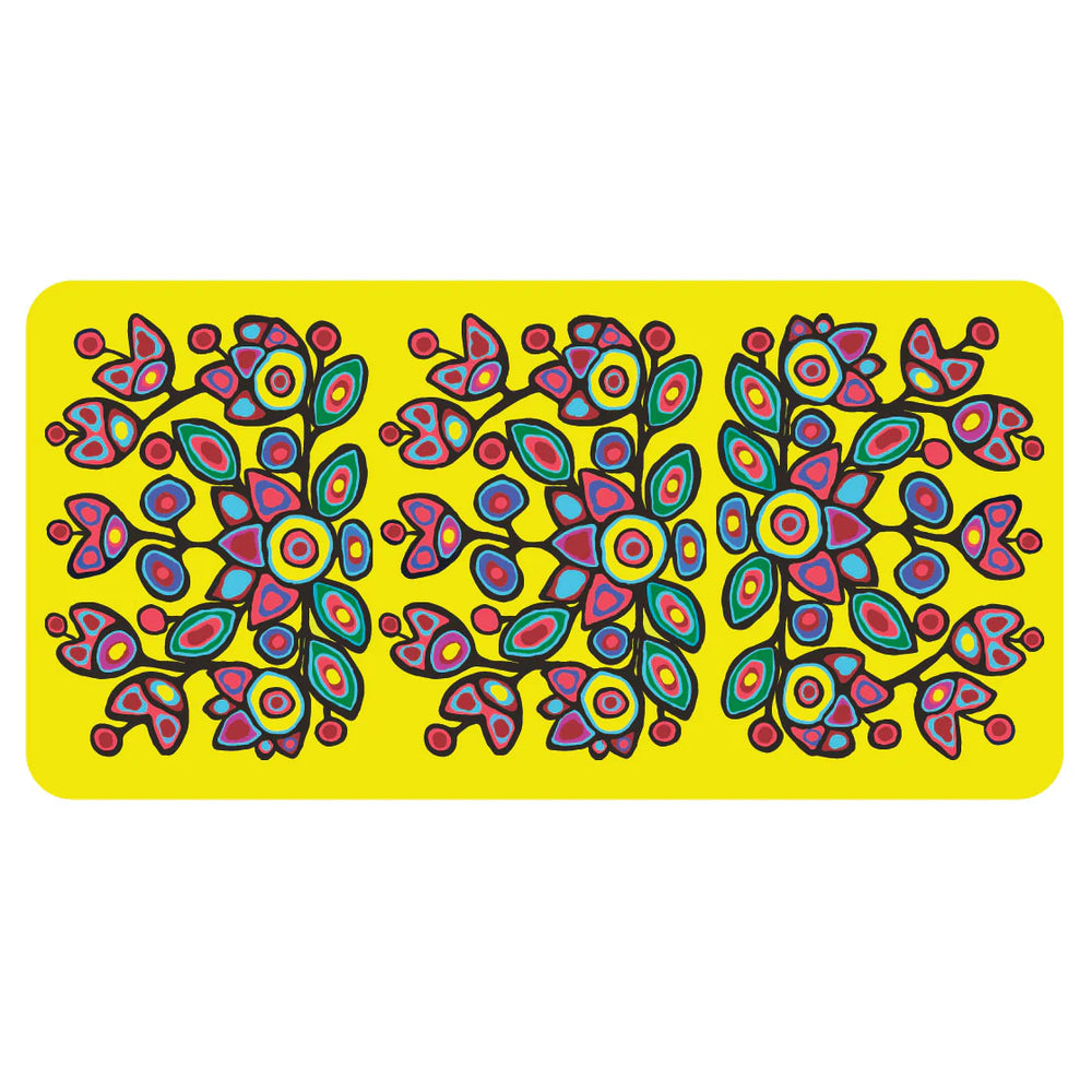 Indigenous Travel Towel - Floral on Yellow