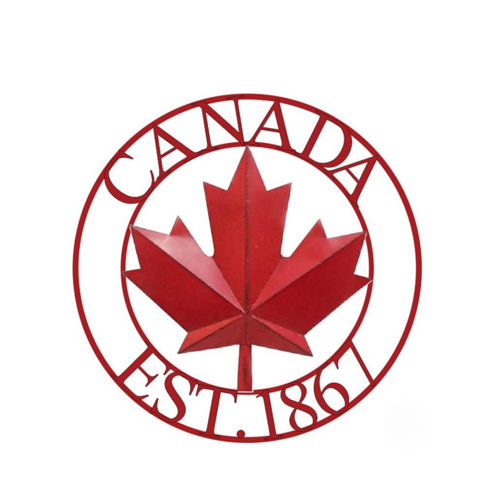 Canada EST 1867 Metal Sign 28"