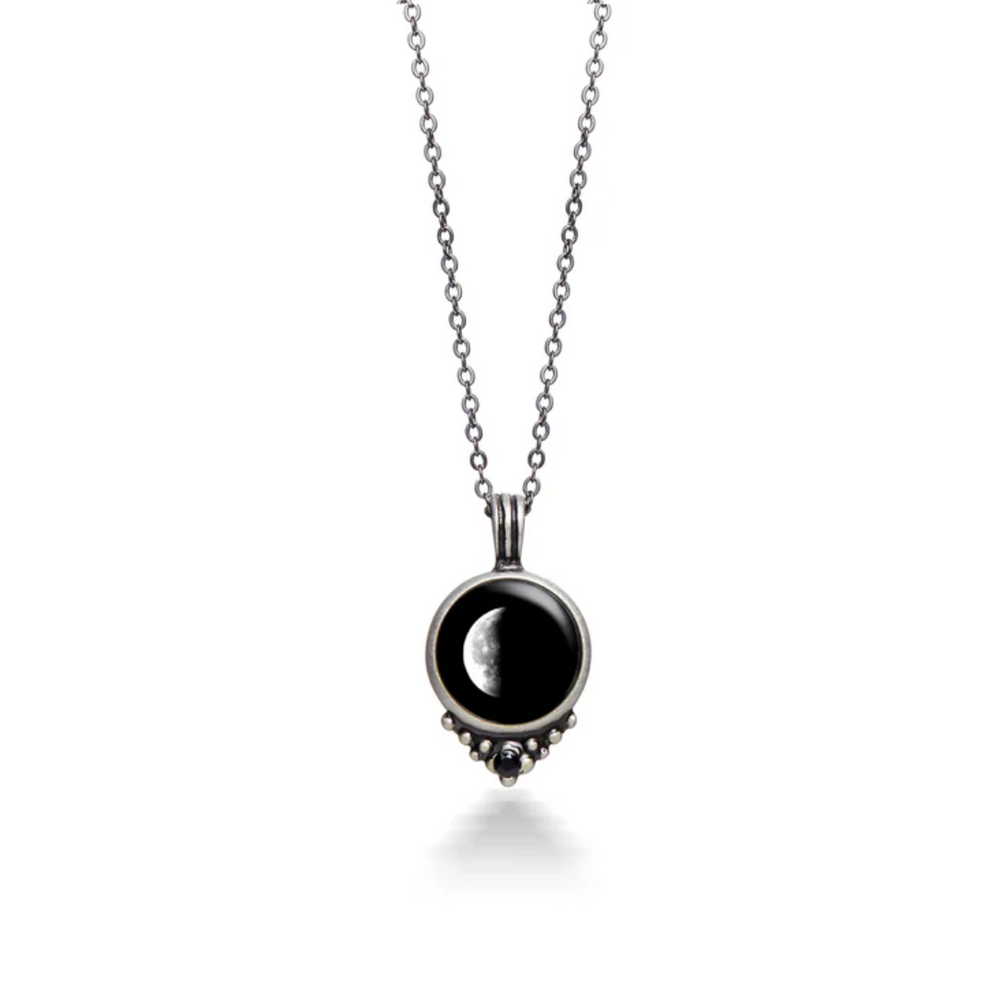 Moonglow Classic Black Swarovski Necklace