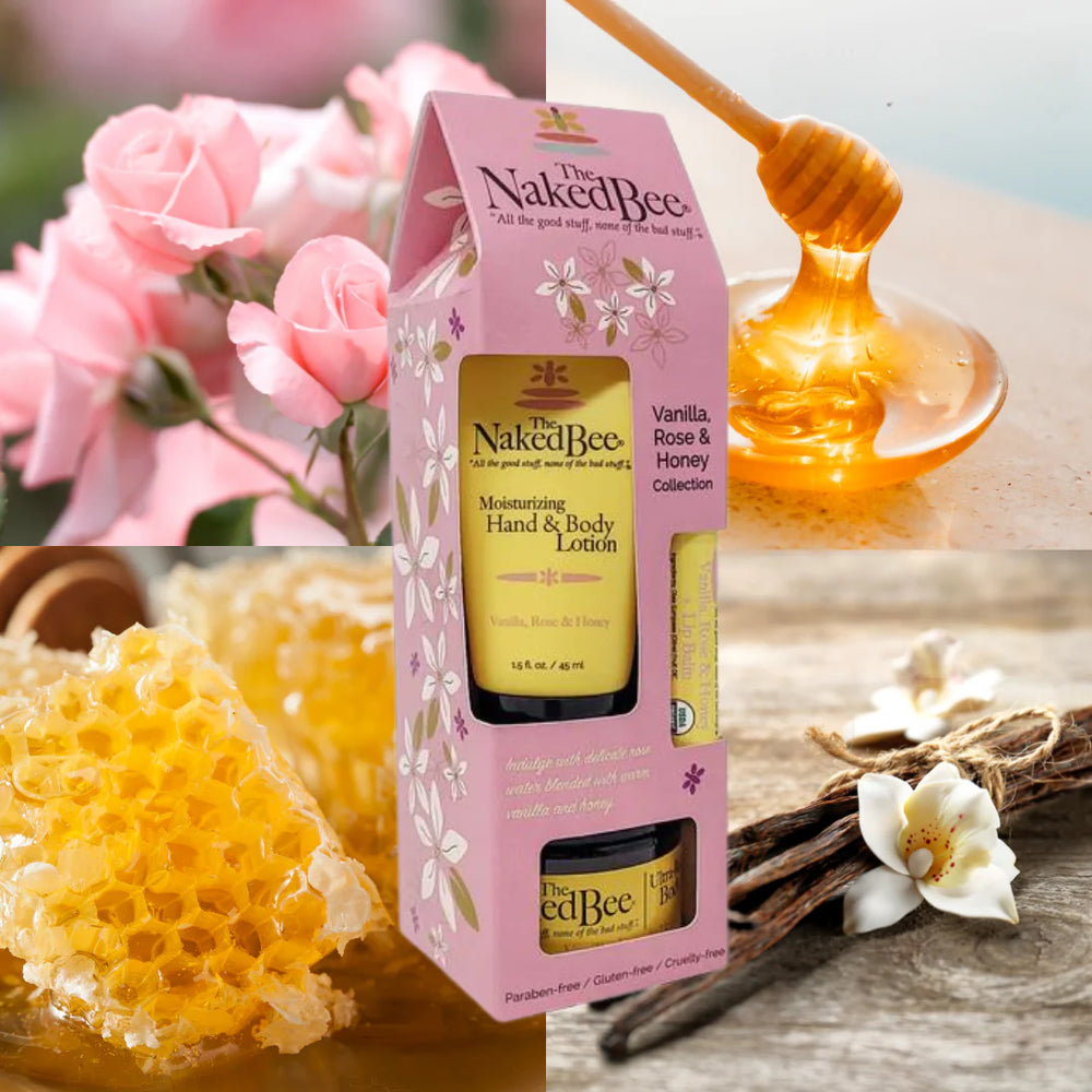 Naked Bee Vanilla, Rose & Honey Classic Gift Set