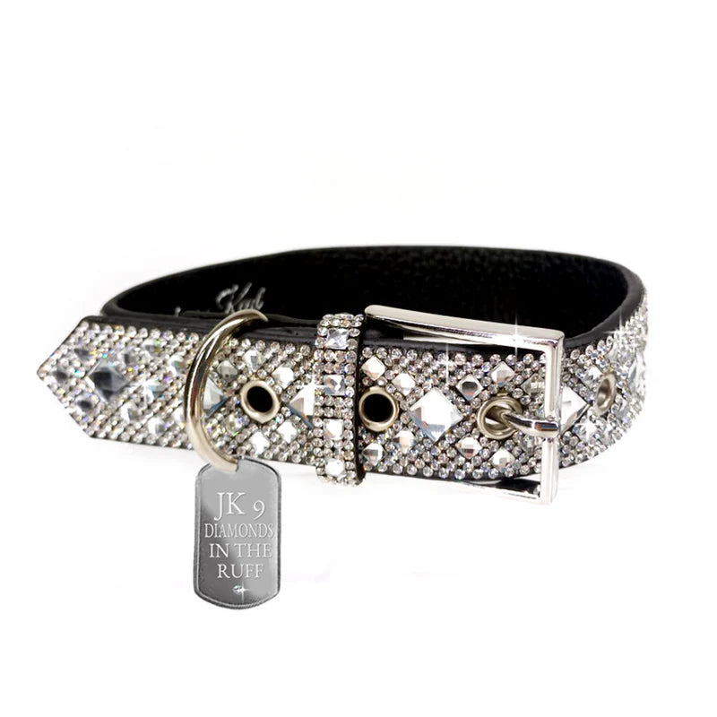 Small Silver Dog Collar Diamonds in the Ruff by Jacqueline Kent