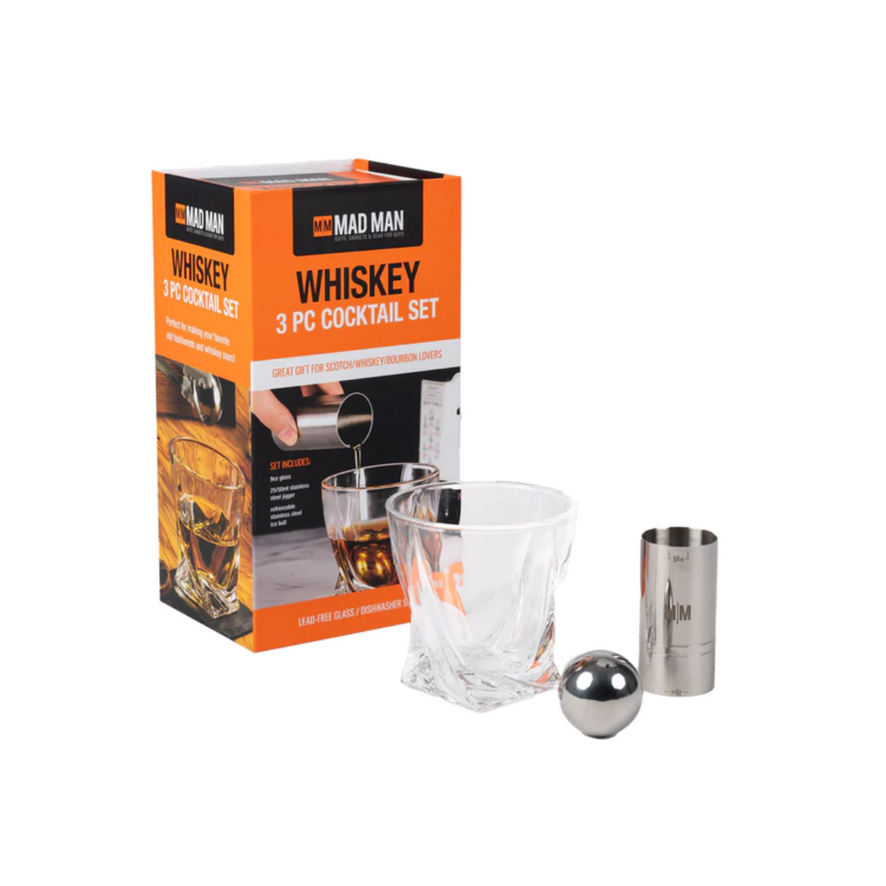 Mad Man Whiskey 3 Piece Cocktail Set