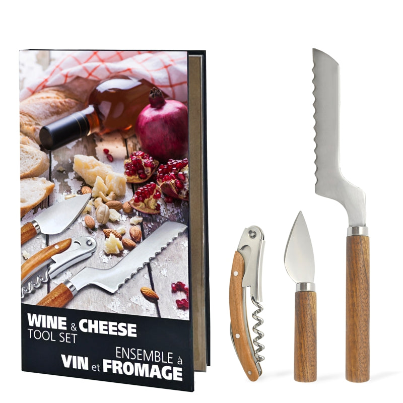 Natural Living 3pc Wine & Cheese Tool Set
