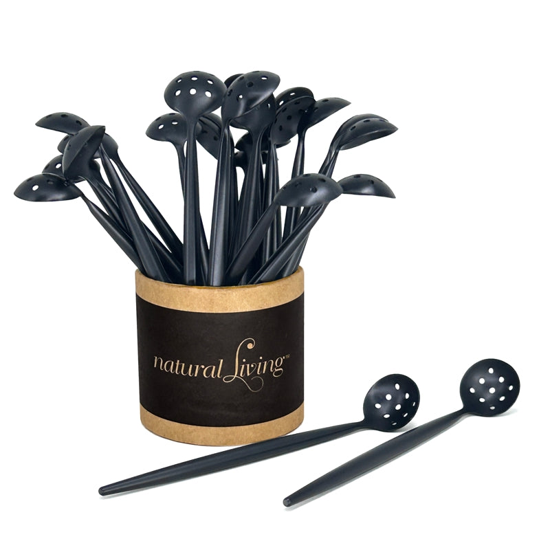 Natural Living Olive Spoons Black