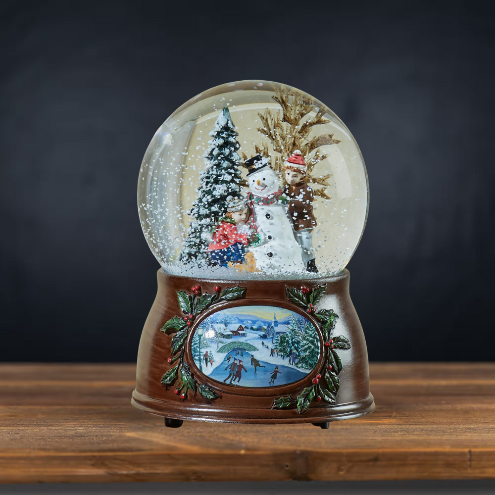 Roman Musical Dome Kids Building A Snowman 5"