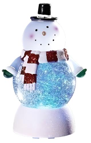 Roman Lighted Swirl Dome Snowman 7.5"