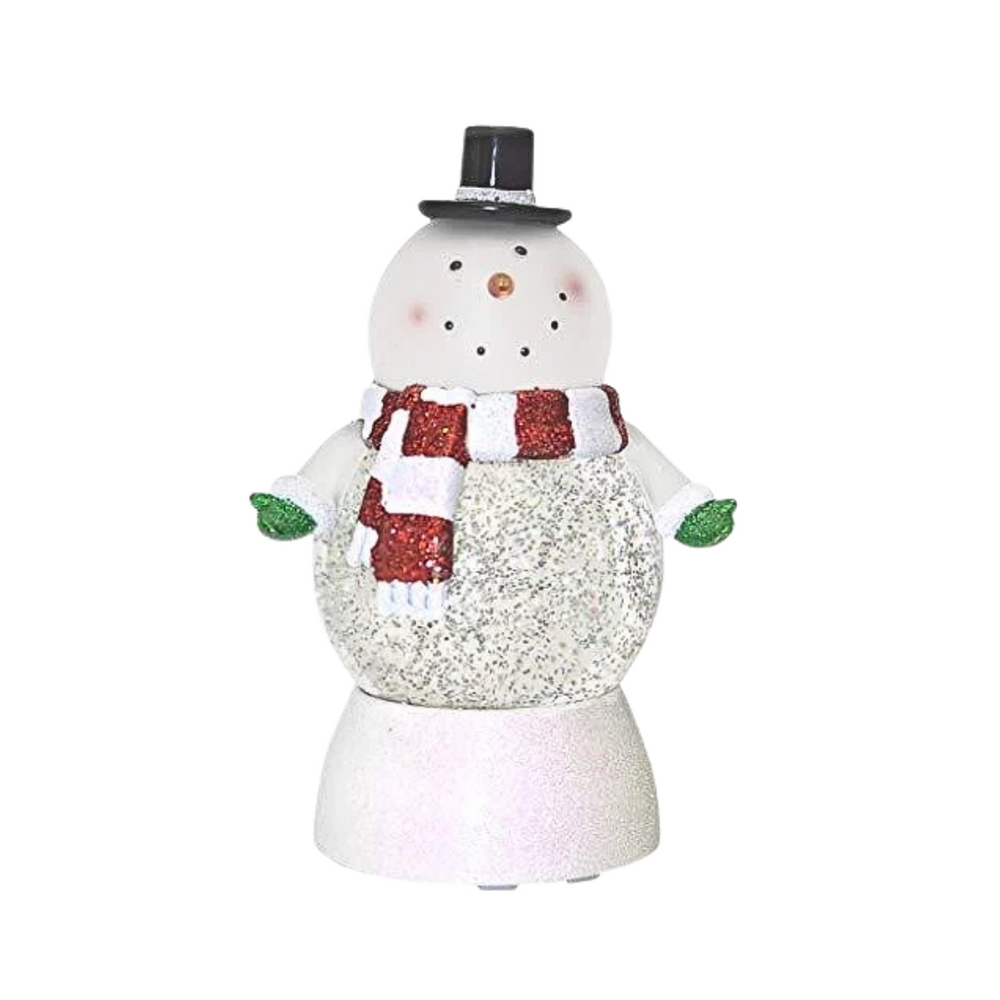 Roman Lighted Swirl Snowman with Top Hat 7.5" (USB)