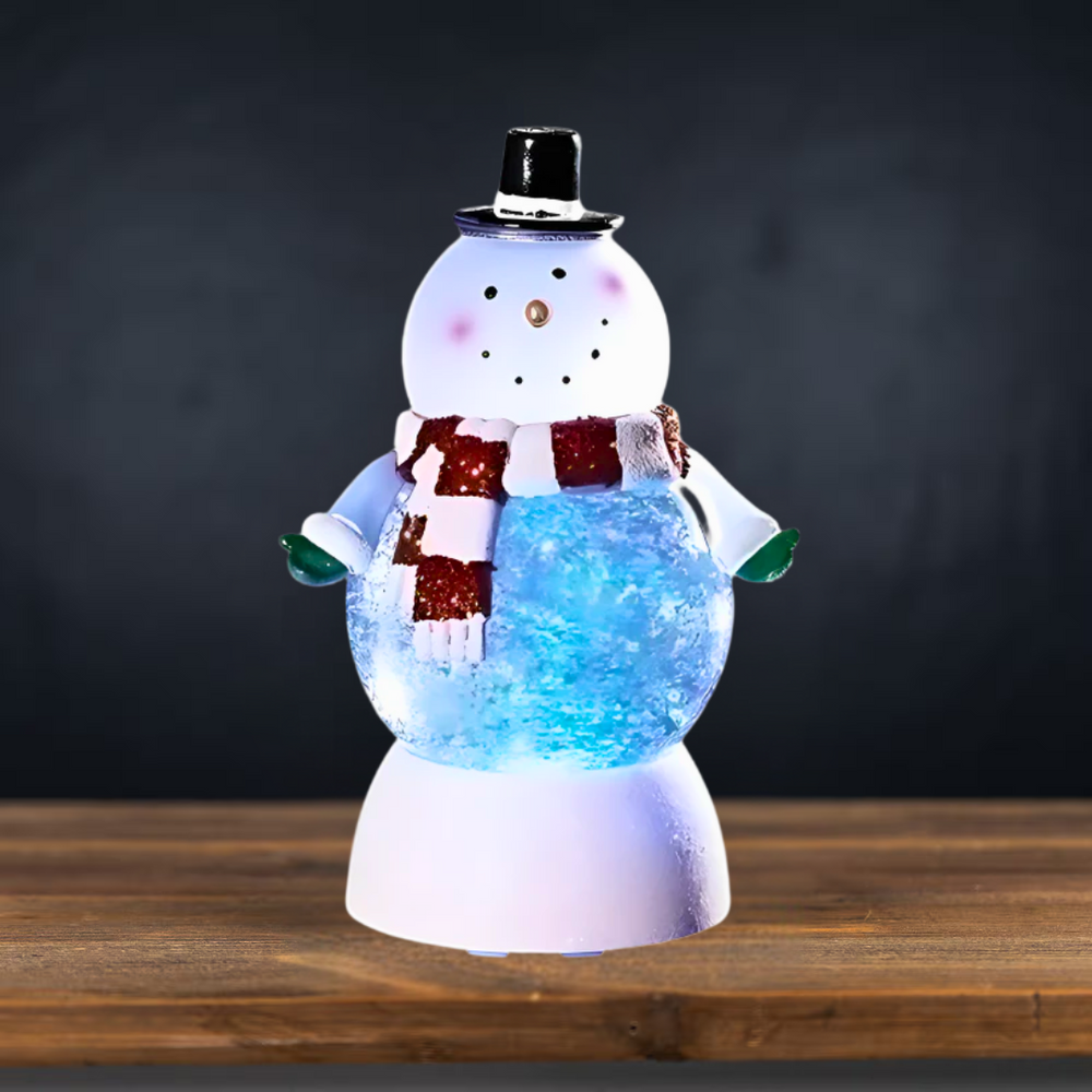 Roman Lighted Swirl Snowman with Top Hat 7.5" (USB)