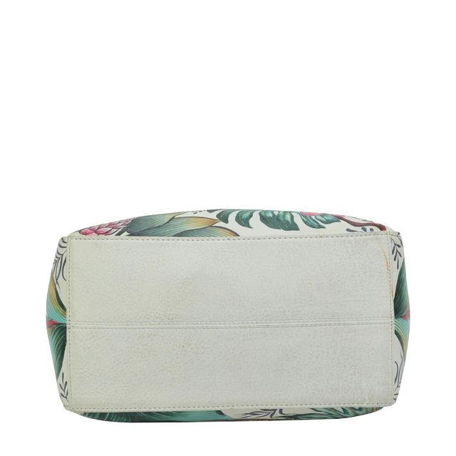 Anuschka Jungle Queen Ivory - Classic Hobo With Side Pockets