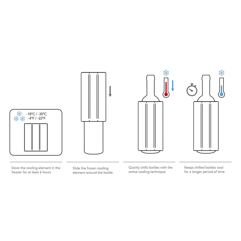 Vacu Vin Active Wine Cooler Silver