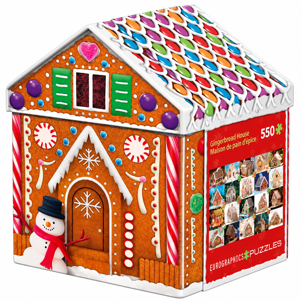 Puzzle (Shaped Tin) - Gingerbread House 550pcs