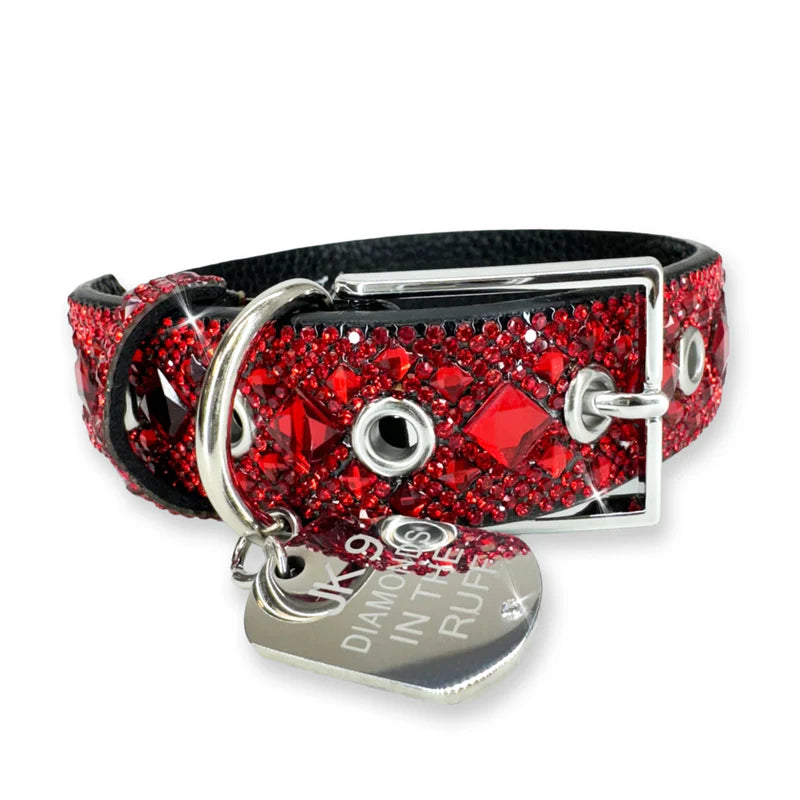 Medium Light Red Dog Collar Diamonds in the Ruff by Jacqueline Kent