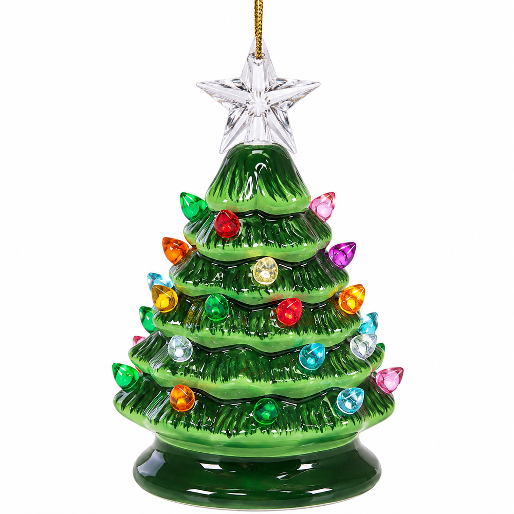 Roman Lighted Vintage Tree Ornament 5.5"