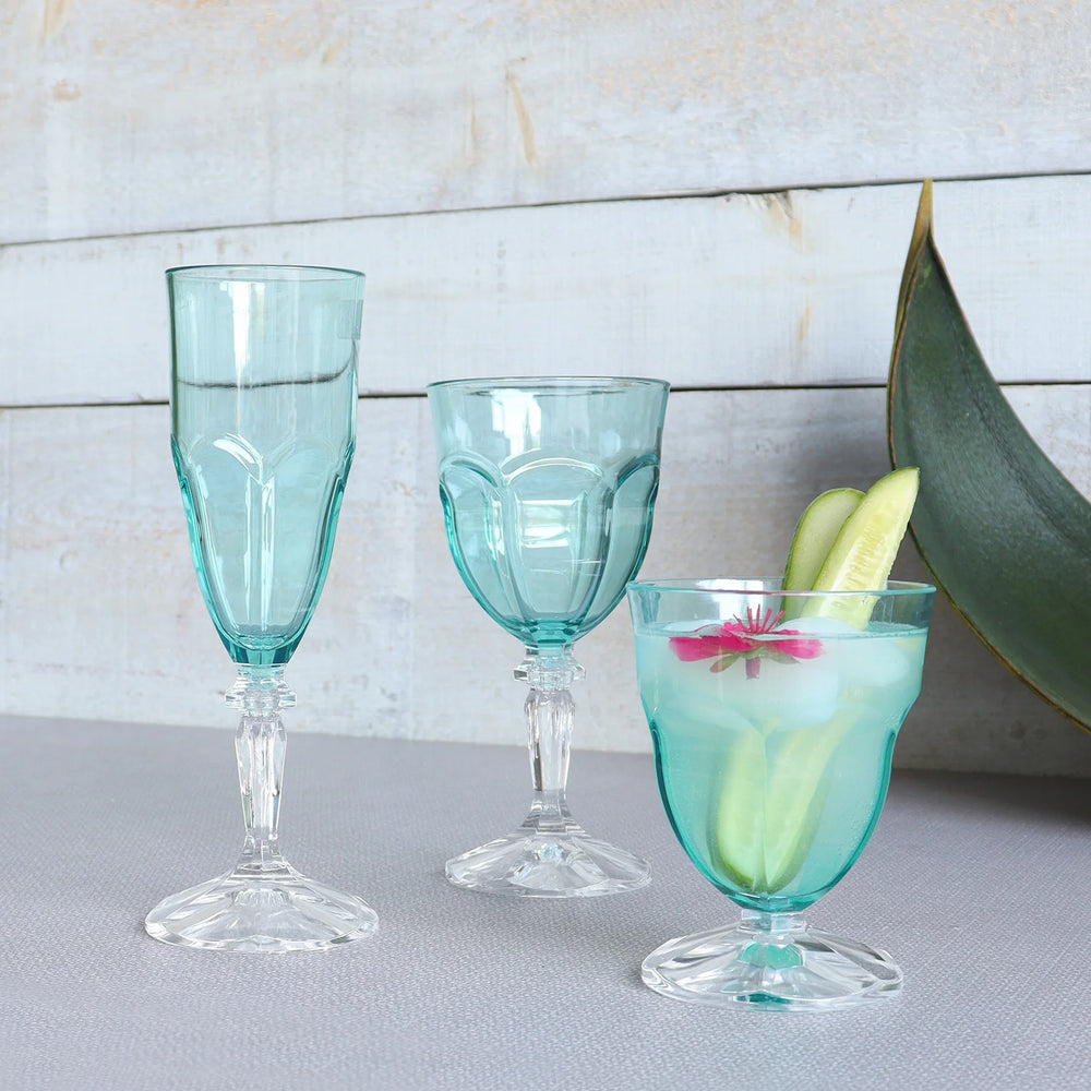 Retro Aqua Tall Goblet