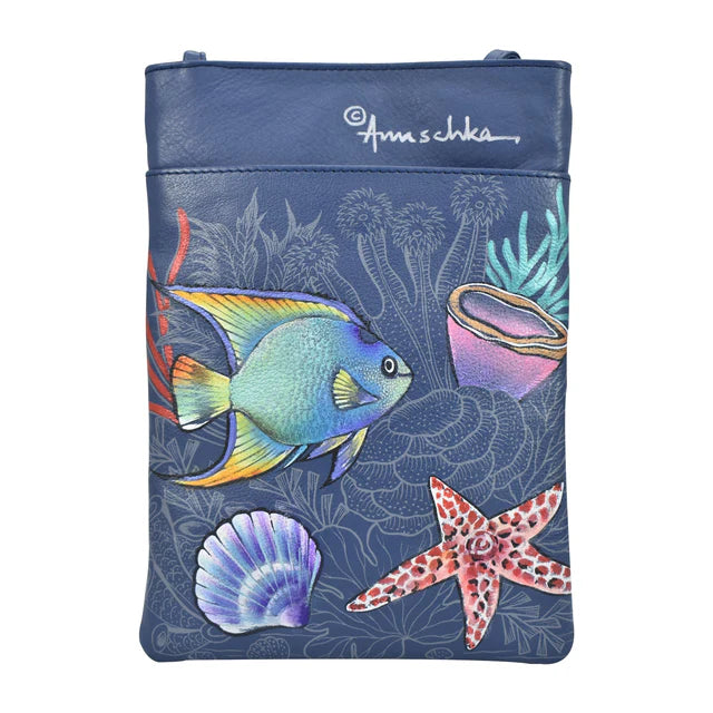 Anuschka Mystical Reef - Mini Double Zip Travel Crossbody