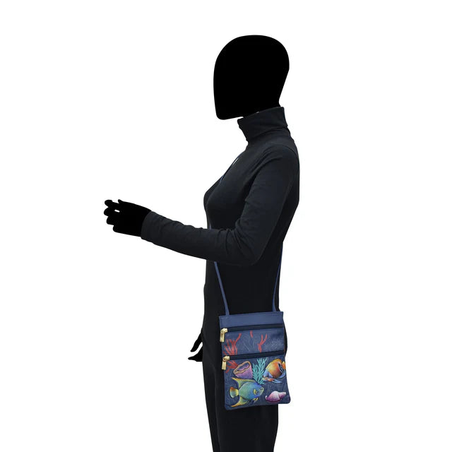 Anuschka Mystical Reef - Mini Double Zip Travel Crossbody