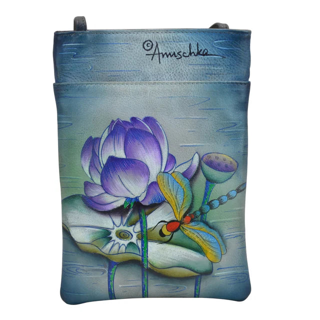 Anuschka Tranquil Pond - Mini Double Zip Travel Crossbody