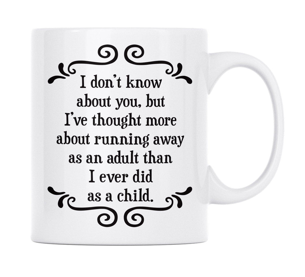 Scrunchy Face Mugs - Running Away
