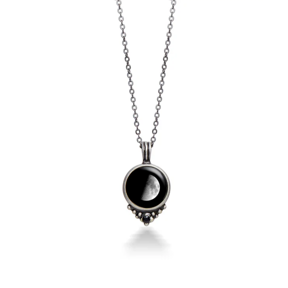 Moonglow Classic Black Swarovski Necklace