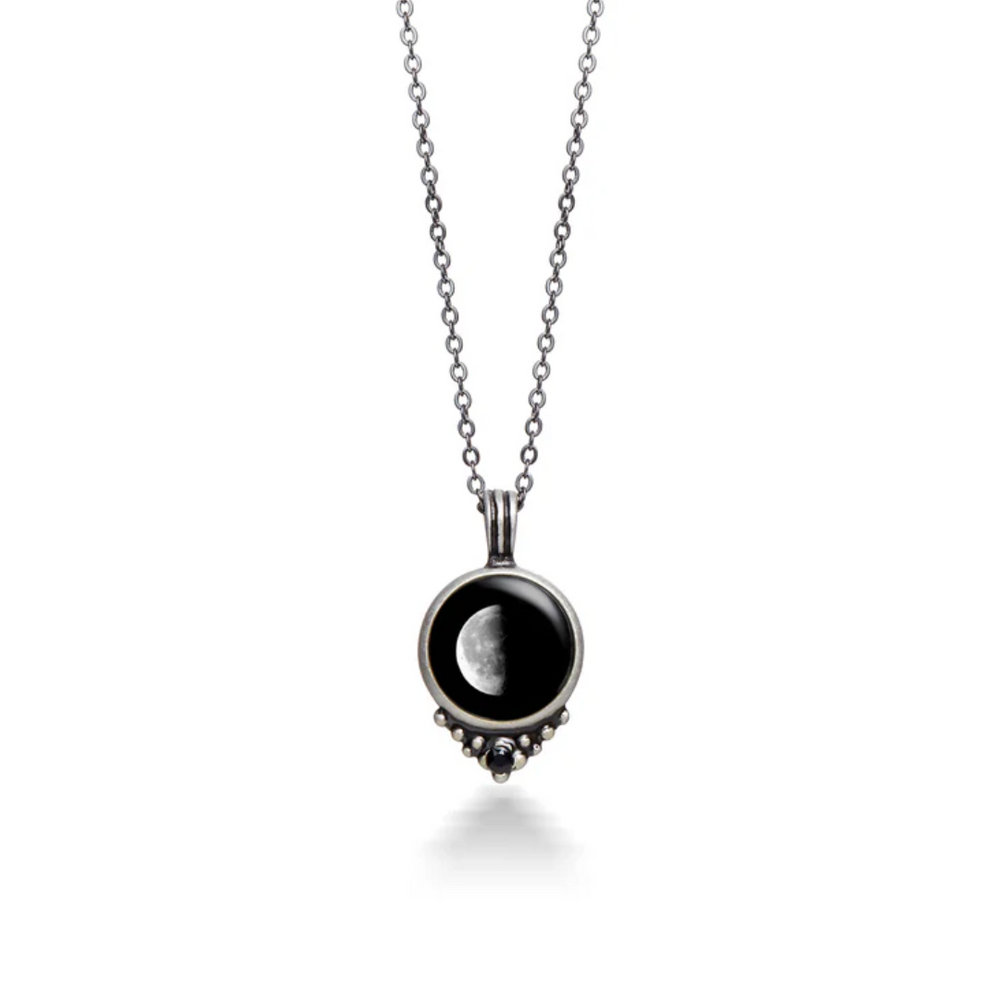 Moonglow Classic Black Swarovski Necklace