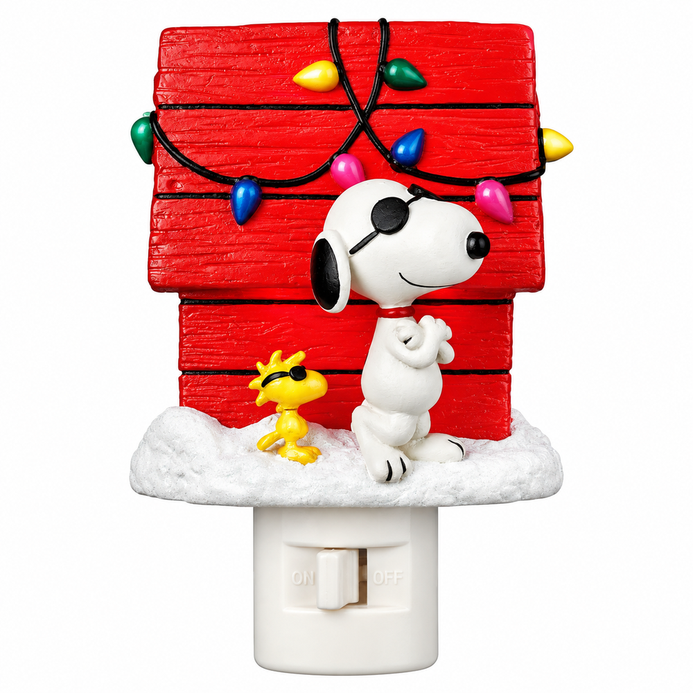 Nightlight - Peanuts Joe Cool Snoopy & Woodstock Christmas